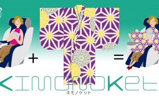 素敵アイテム！銘仙着物の柄と今治タオルを組み合わせた新スタイルのローブ「Kimonoket」誕生