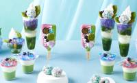 この美しさ！雨露に濡れるあじさいをイメージした『紫陽花パフェ』が今年も「伊藤久右衛門」に登場